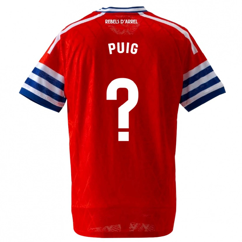 Danxen Criança Camisola Pol Puig #0 Azul Real Vermelho Alternativa 2026/27 Camisa Brasil
