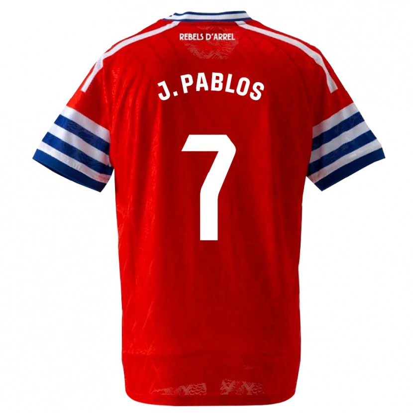 Danxen Criança Camisola Judith Pablos Garrido #7 Azul Real Vermelho Alternativa 2026/27 Camisa Brasil