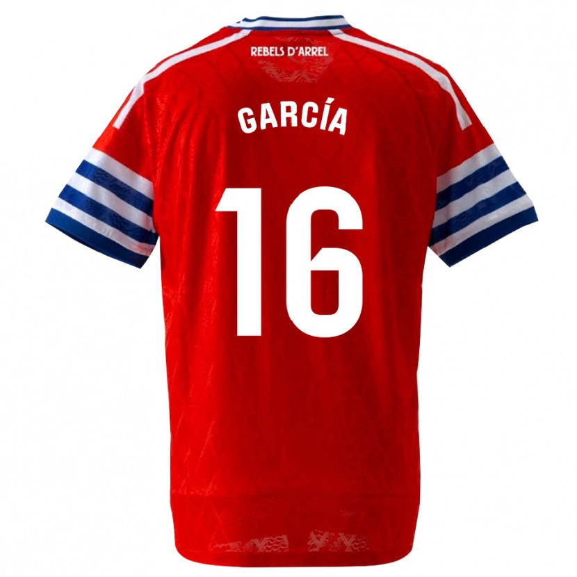 Danxen Criança Camisola Marc García #16 Azul Real Vermelho Alternativa 2026/27 Camisa Brasil