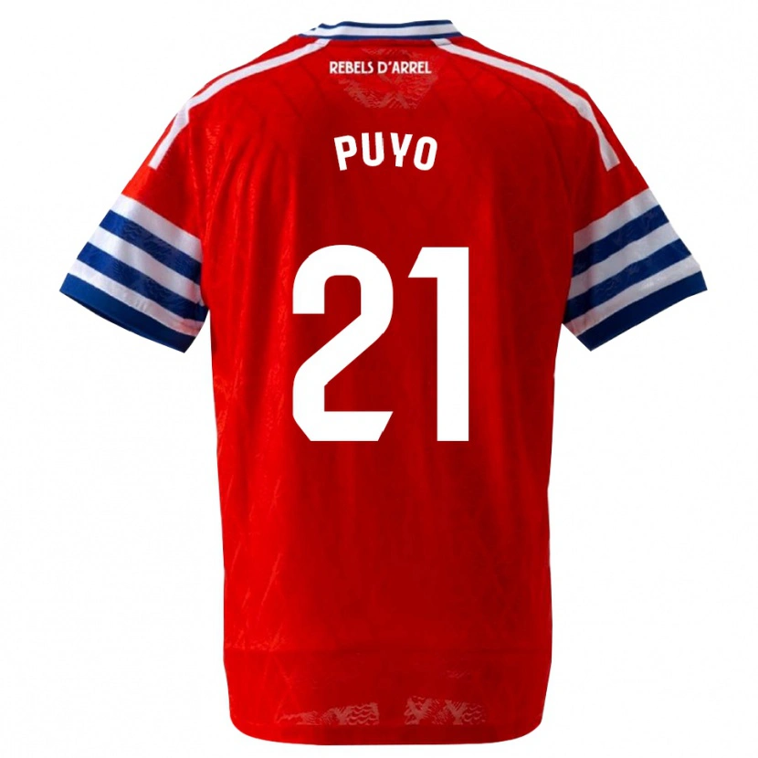 Danxen Criança Camisola Samuel Puyo #21 Azul Real Vermelho Alternativa 2026/27 Camisa Brasil
