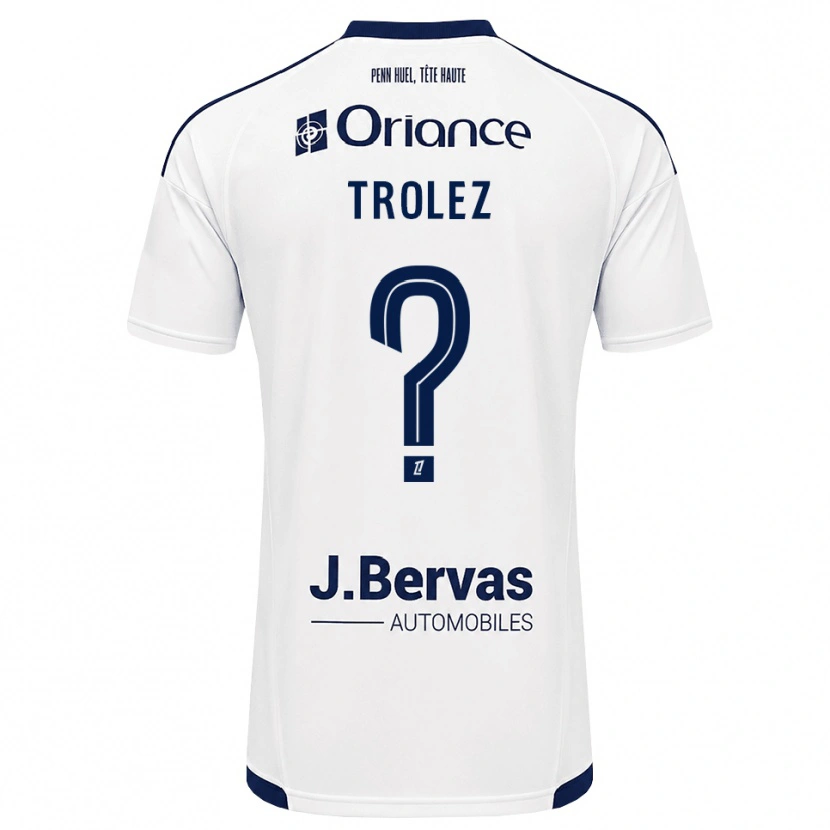 Danxen Criança Camisola Loann Trolez #0 Azul Marinho Branco Alternativa 2026/27 Camisa Brasil