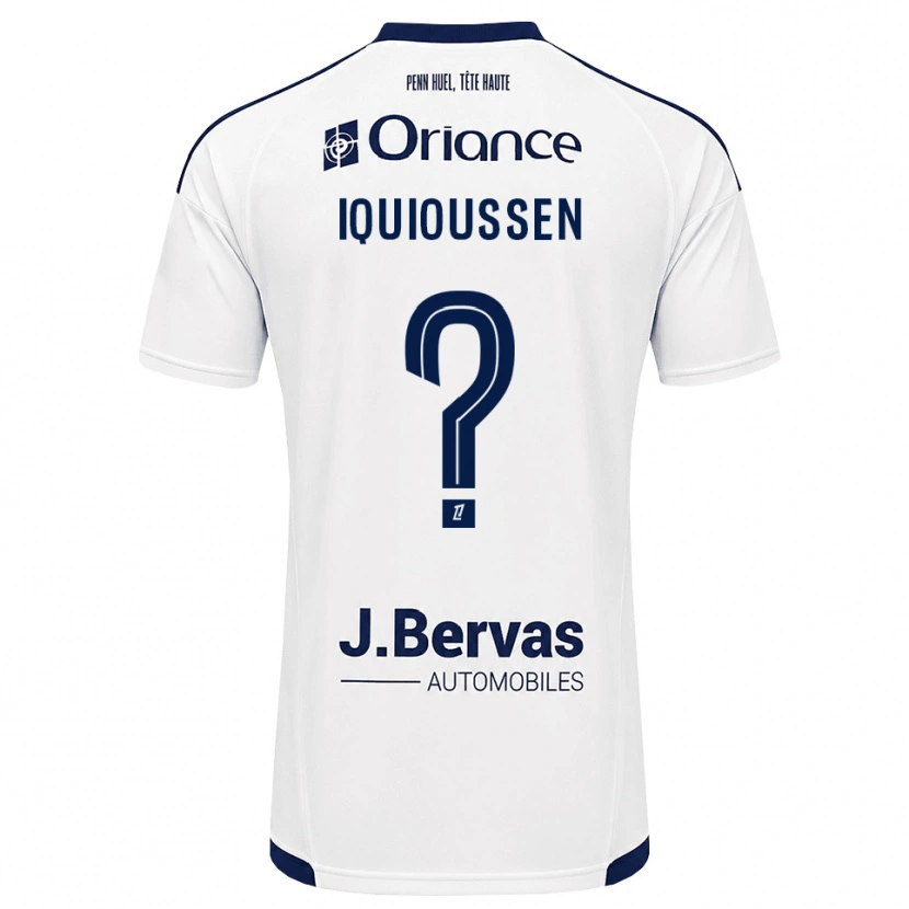 Danxen Criança Camisola Adam Iquioussen #0 Azul Marinho Branco Alternativa 2026/27 Camisa Brasil