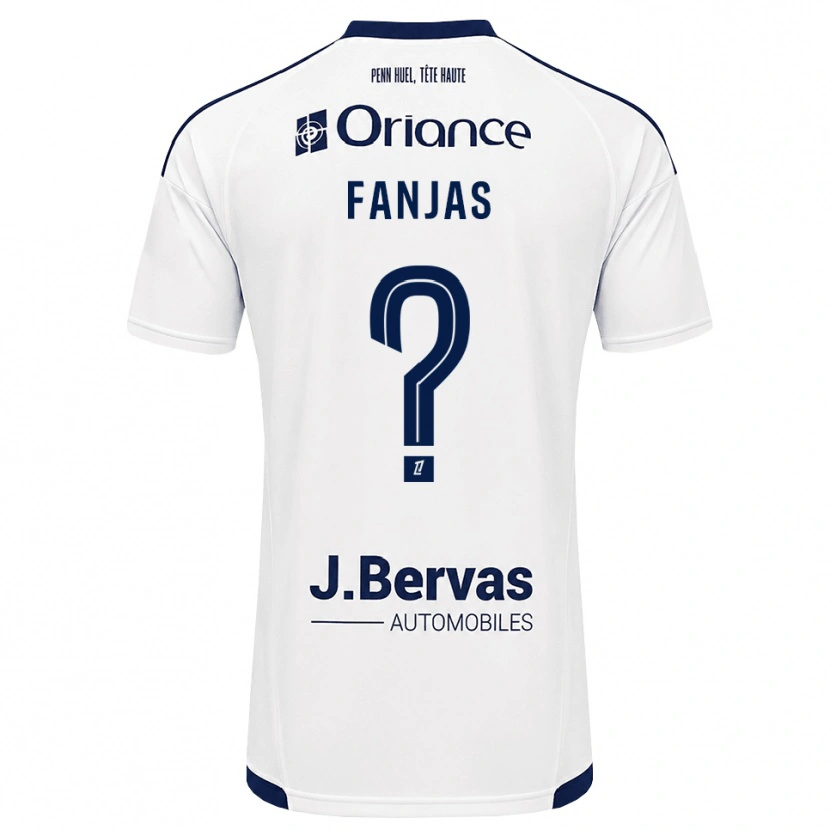 Danxen Criança Camisola Emilie Fanjas #0 Azul Marinho Branco Alternativa 2026/27 Camisa Brasil
