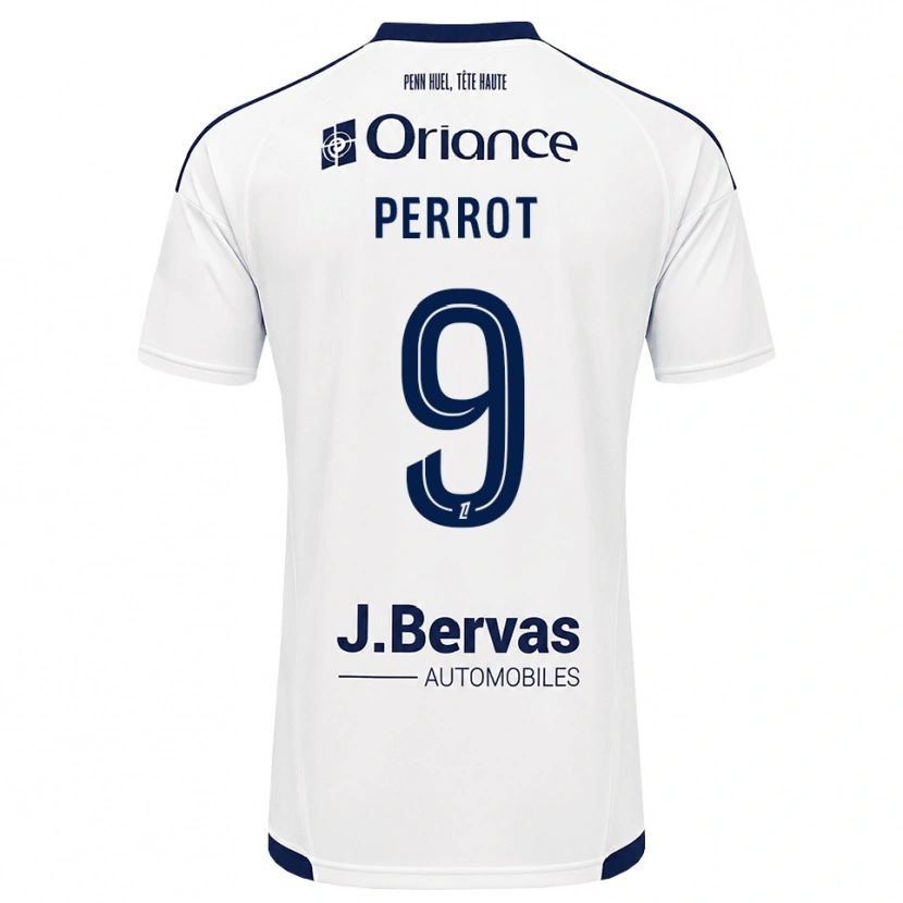 Danxen Criança Camisola Maël Perrot #9 Azul Marinho Branco Alternativa 2026/27 Camisa Brasil