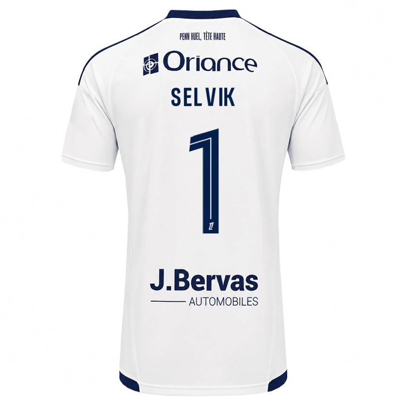 Danxen Criança Camisola Egil Selvik #1 Azul Marinho Branco Alternativa 2026/27 Camisa Brasil