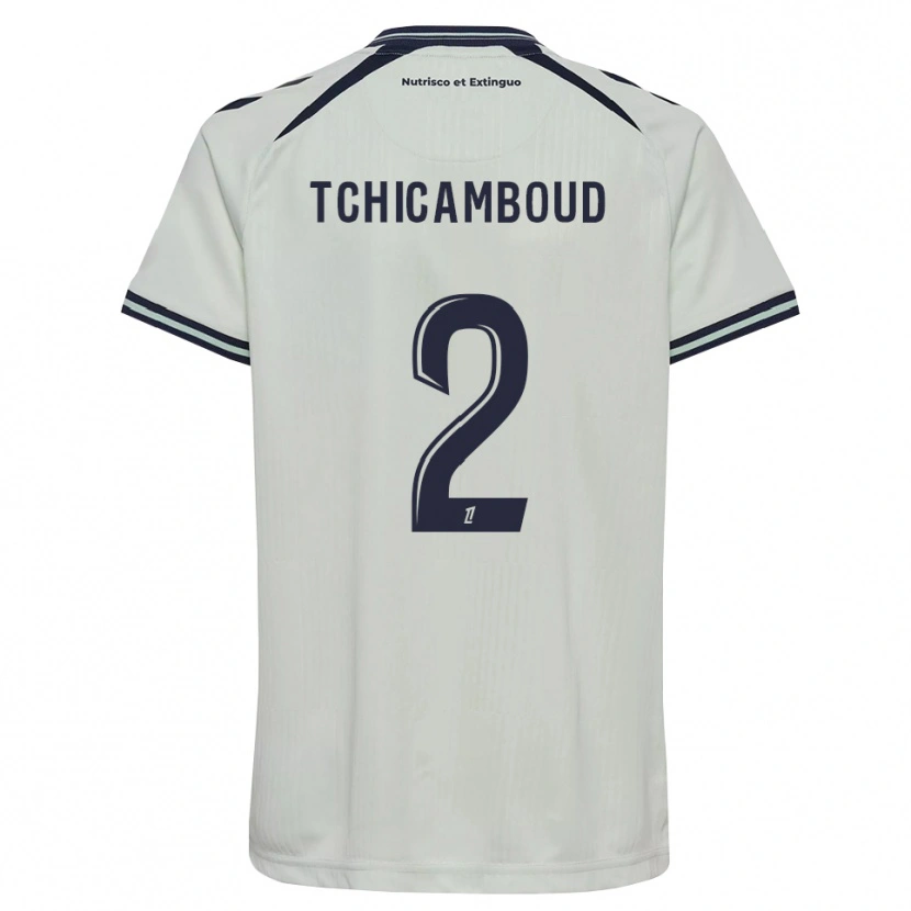 Danxen Criança Camisola Steed Tchicamboud #2 Azul Meia-Noite Branco Alternativa 2026/27 Camisa Brasil