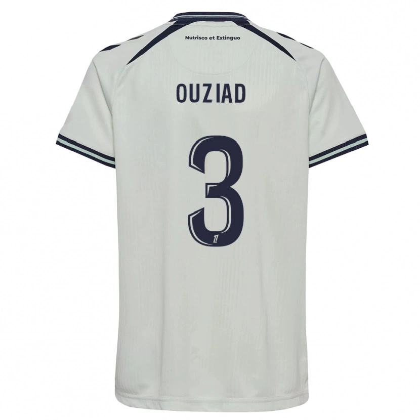 Danxen Criança Camisola Djibril Ouziad #3 Azul Meia-Noite Branco Alternativa 2026/27 Camisa Brasil