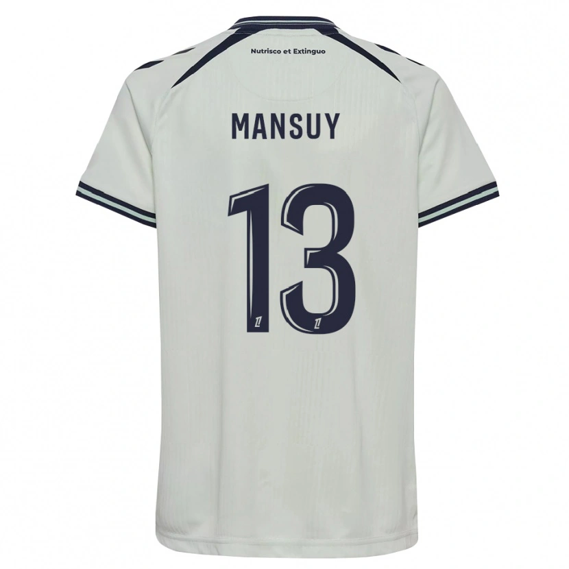 Danxen Criança Camisola Héloïse Mansuy #13 Azul Meia-Noite Branco Alternativa 2026/27 Camisa Brasil
