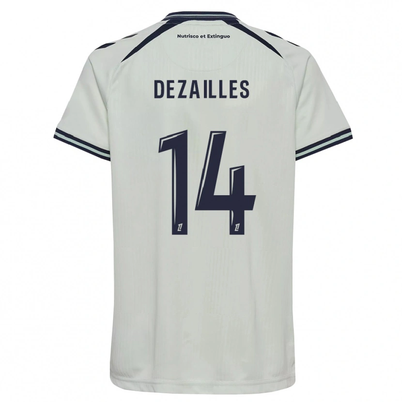 Danxen Criança Camisola Arsène Dezailles #14 Azul Meia-Noite Branco Alternativa 2026/27 Camisa Brasil