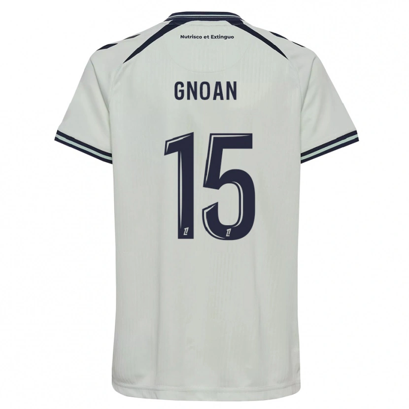 Danxen Criança Camisola Ebroni Gnoan #15 Azul Meia-Noite Branco Alternativa 2026/27 Camisa Brasil