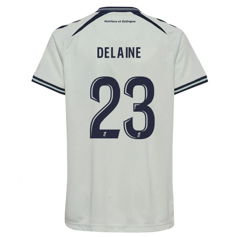 Danxen Criança Camisola Thomas Delaine #23 Azul Meia-Noite Branco Alternativa 2026/27 Camisa Brasil