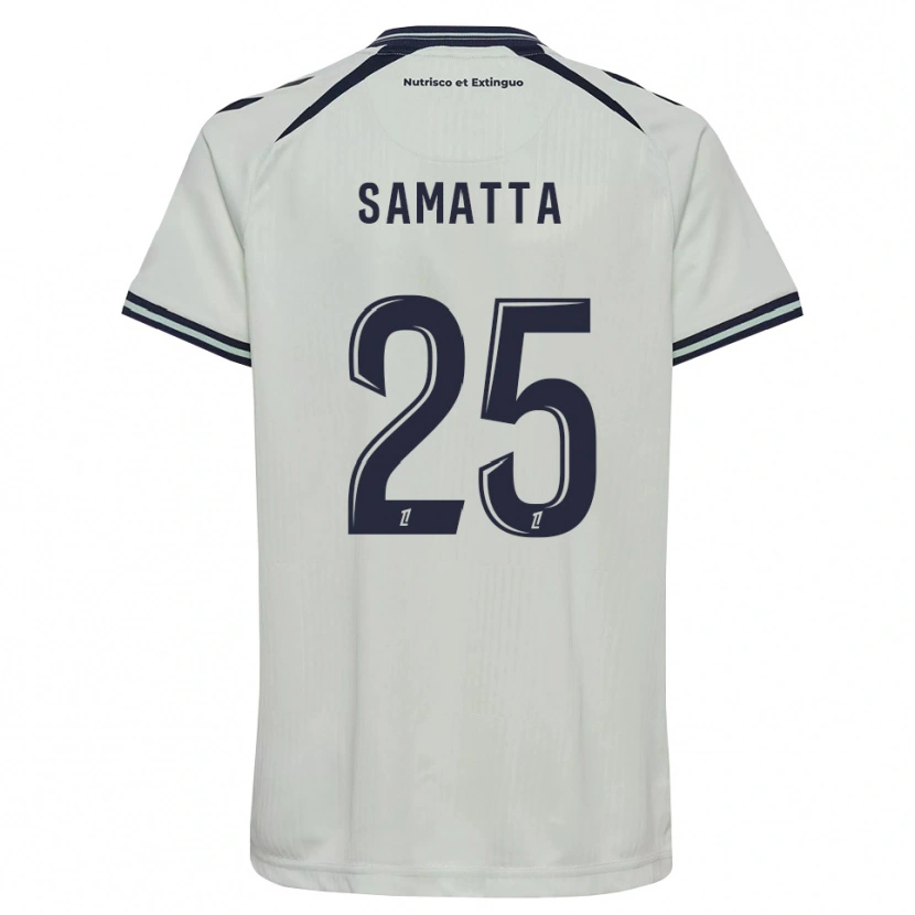 Danxen Criança Camisola Mbwana Samatta #25 Azul Meia-Noite Branco Alternativa 2026/27 Camisa Brasil