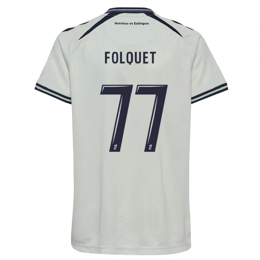 Danxen Criança Camisola Magnaba Folquet #77 Azul Meia-Noite Branco Alternativa 2026/27 Camisa Brasil