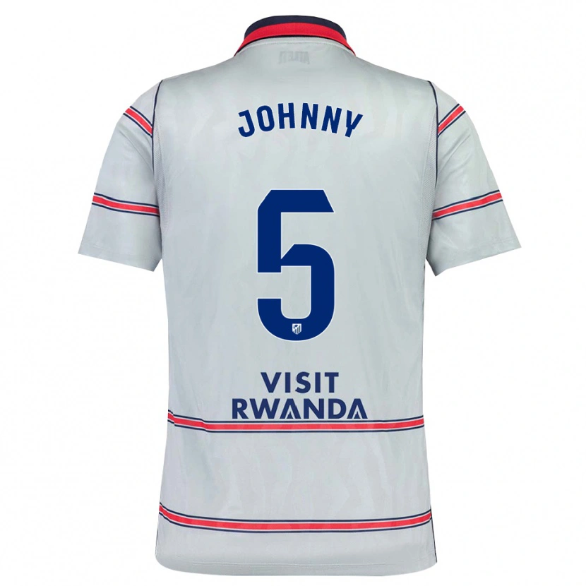 Danxen Criança Camisola Johnny Cardoso #5 Cinza Vermelho Azul Marinho Terceiro 2026/27 Camisa Brasil