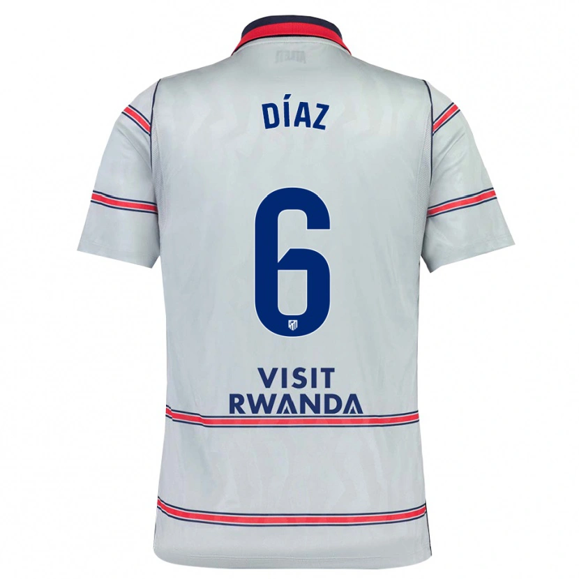 Danxen Criança Camisola Javier Díaz #6 Cinza Vermelho Azul Marinho Terceiro 2026/27 Camisa Brasil