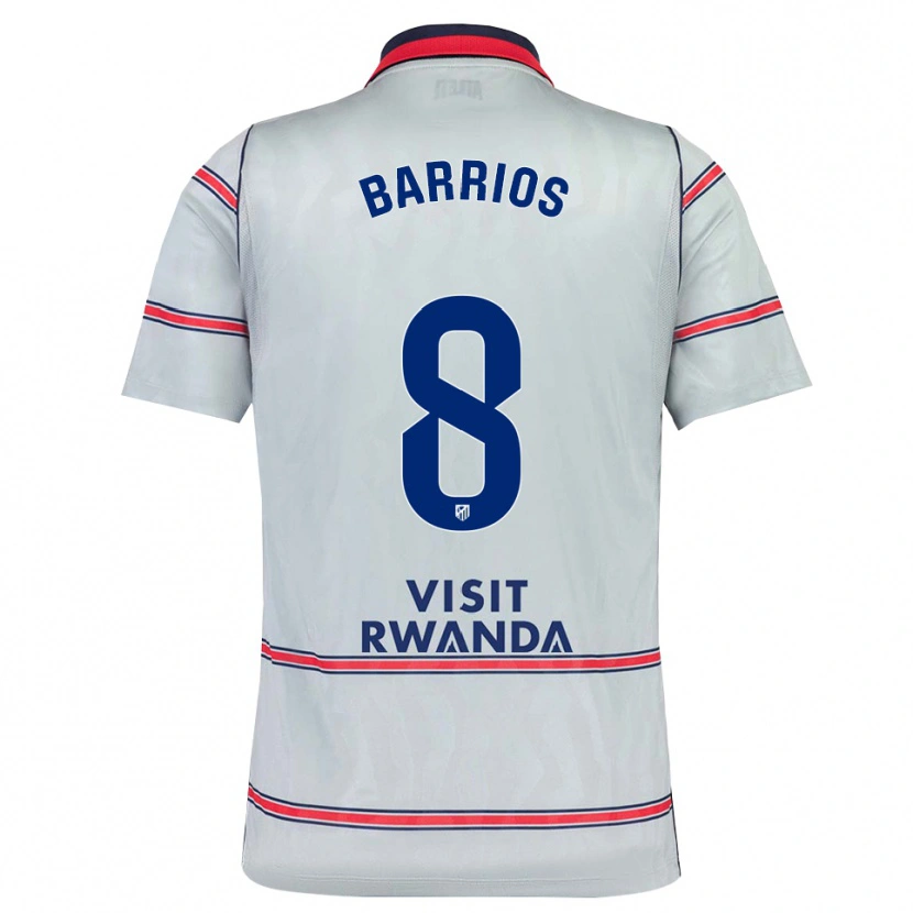 Danxen Criança Camisola Pablo Barrios #8 Cinza Vermelho Azul Marinho Terceiro 2026/27 Camisa Brasil