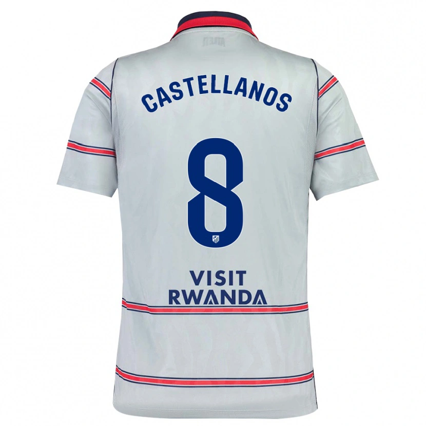Danxen Criança Camisola Jorge Castellanos #8 Cinza Vermelho Azul Marinho Terceiro 2026/27 Camisa Brasil