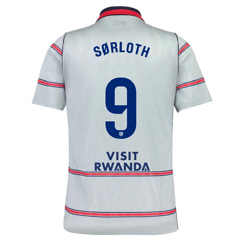 Danxen Criança Camisola Alexander Sørloth #9 Cinza Vermelho Azul Marinho Terceiro 2026/27 Camisa Brasil