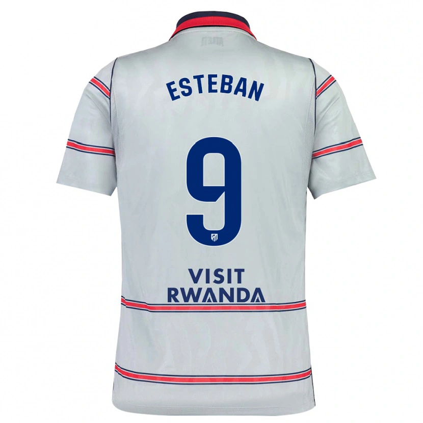 Danxen Criança Camisola Sergio Esteban #9 Cinza Vermelho Azul Marinho Terceiro 2026/27 Camisa Brasil