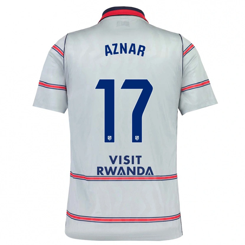 Danxen Criança Camisola Javi Aznar #17 Cinza Vermelho Azul Marinho Terceiro 2026/27 Camisa Brasil
