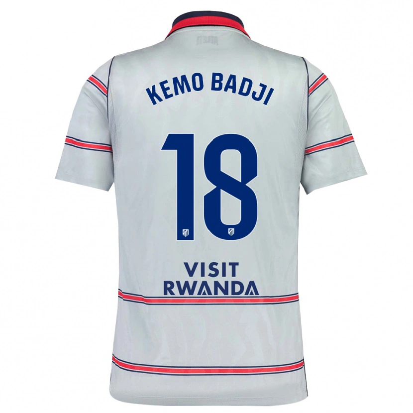 Danxen Criança Camisola Abdou Kemo Badji #18 Cinza Vermelho Azul Marinho Terceiro 2026/27 Camisa Brasil
