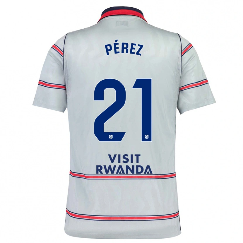 Danxen Criança Camisola Diego Pérez #21 Cinza Vermelho Azul Marinho Terceiro 2026/27 Camisa Brasil