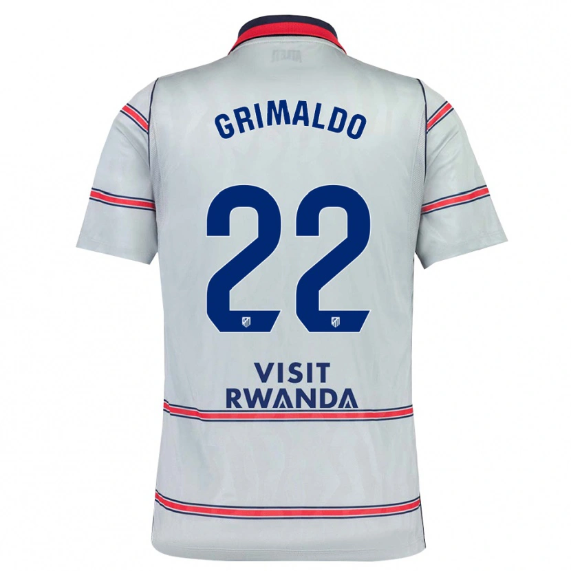 Danxen Criança Camisola Alejandro Grimaldo #22 Cinza Vermelho Azul Marinho Terceiro 2026/27 Camisa Brasil