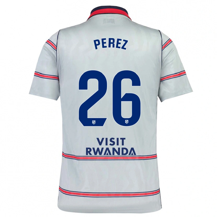 Danxen Criança Camisola Xenia Perez #26 Cinza Vermelho Azul Marinho Terceiro 2026/27 Camisa Brasil