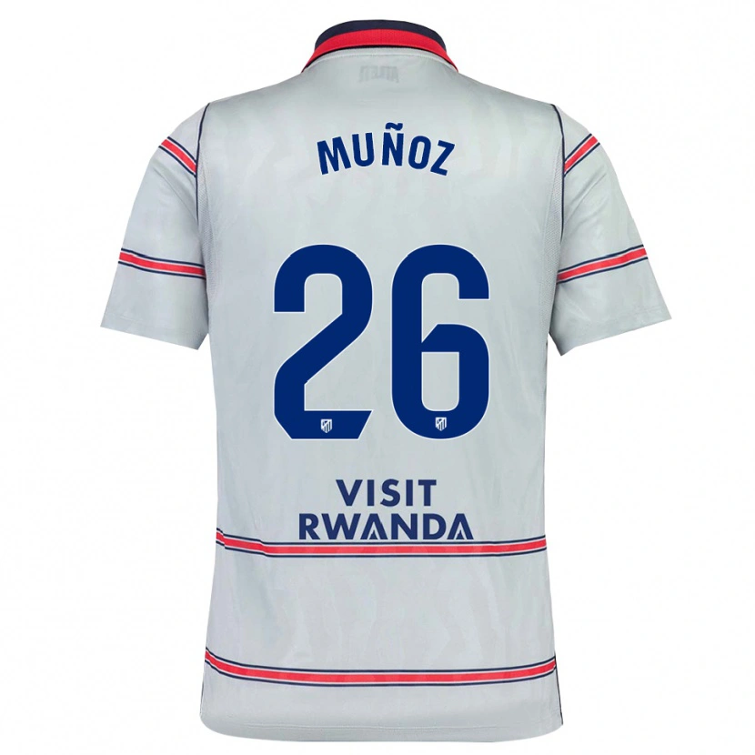 Danxen Criança Camisola Izan Muñoz #26 Cinza Vermelho Azul Marinho Terceiro 2026/27 Camisa Brasil