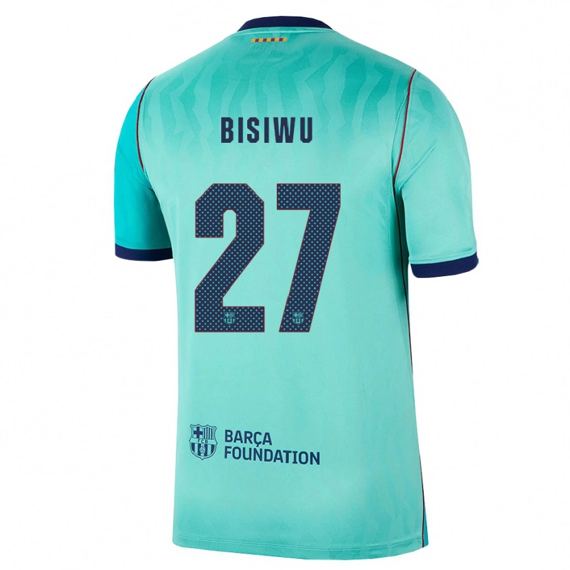 Danxen Criança Camisola Jesse Bisiwu #27 Água Turquesa Escura Azul Real Terceiro 2026/27 Camisa Brasil