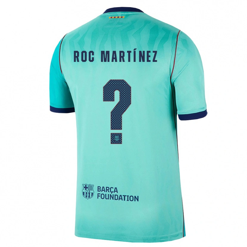 Danxen Criança Camisola Roc Martínez #0 Água Turquesa Escura Azul Real Terceiro 2026/27 Camisa Brasil