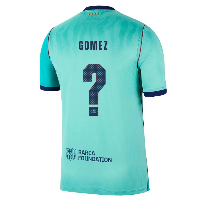 Danxen Criança Camisola Antonio Gomez #0 Água Turquesa Escura Azul Real Terceiro 2026/27 Camisa Brasil