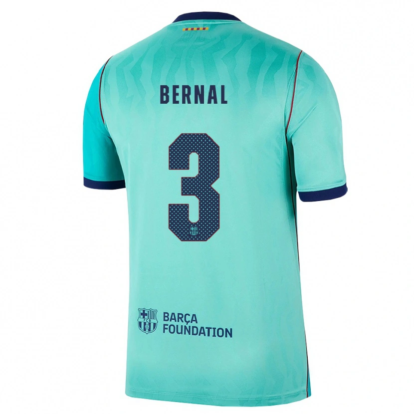Danxen Criança Camisola Lucas Bernal #3 Água Turquesa Escura Azul Real Terceiro 2026/27 Camisa Brasil