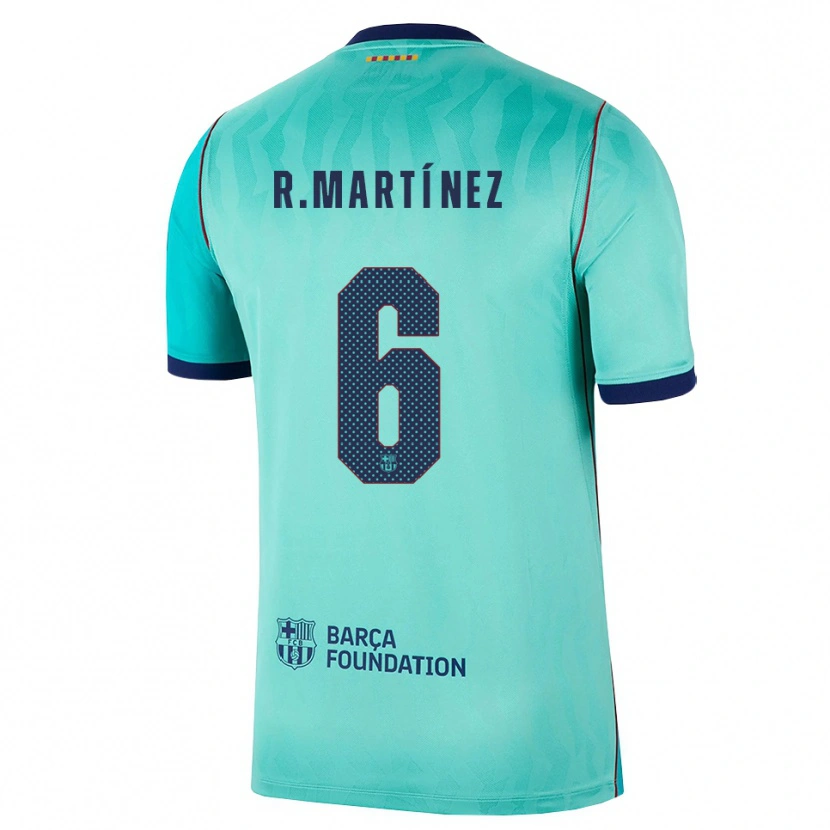 Danxen Criança Camisola Roger Martínez #6 Água Turquesa Escura Azul Real Terceiro 2026/27 Camisa Brasil