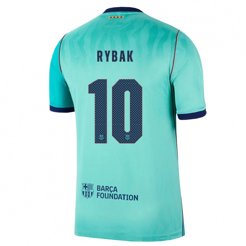 Danxen Criança Camisola Artem Rybak #10 Água Turquesa Escura Azul Real Terceiro 2026/27 Camisa Brasil