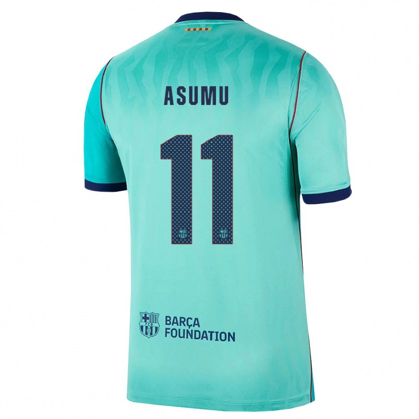 Danxen Criança Camisola Héctor Asumu #11 Água Turquesa Escura Azul Real Terceiro 2026/27 Camisa Brasil