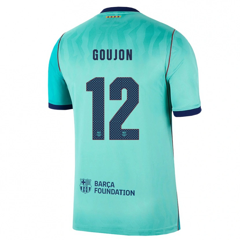 Danxen Criança Camisola Iker Goujon #12 Água Turquesa Escura Azul Real Terceiro 2026/27 Camisa Brasil