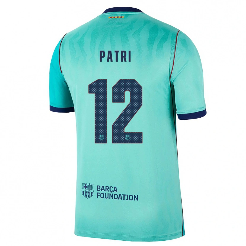 Danxen Criança Camisola Patricia Guijarro #12 Água Turquesa Escura Azul Real Terceiro 2026/27 Camisa Brasil