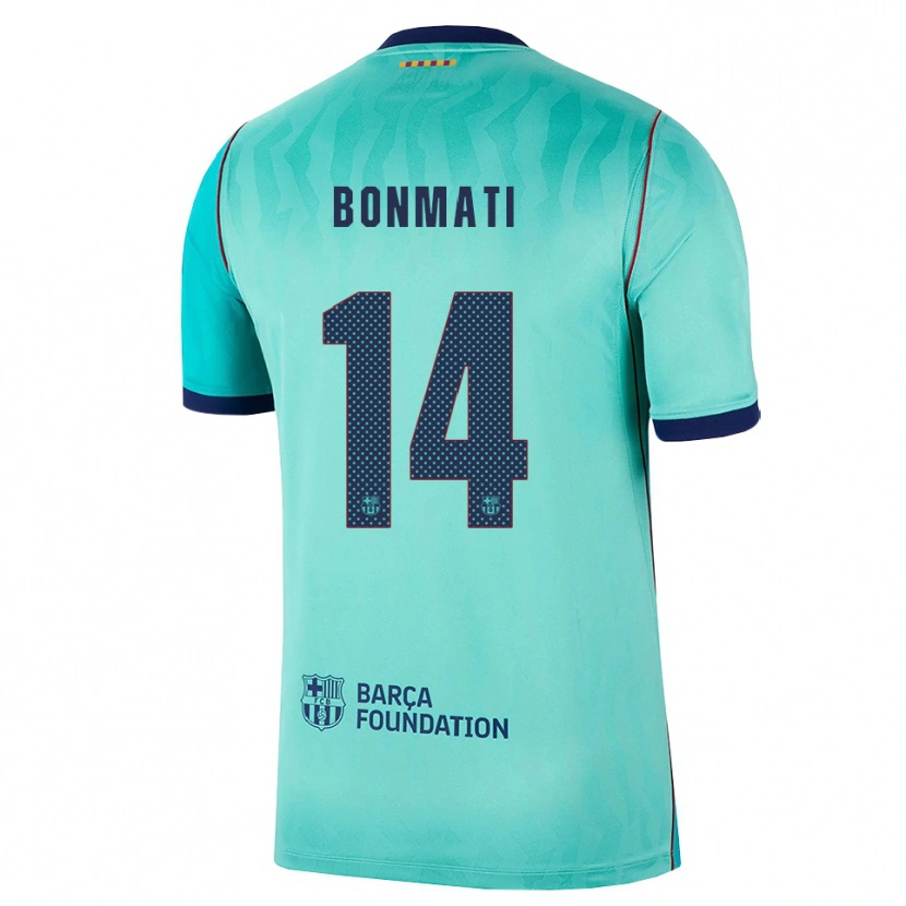Danxen Criança Camisola Aitana Bonmati #14 Água Turquesa Escura Azul Real Terceiro 2026/27 Camisa Brasil