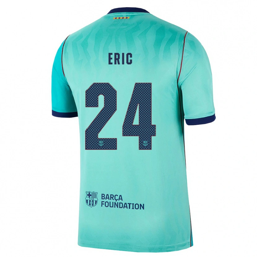 Danxen Criança Camisola Eric García #24 Água Turquesa Escura Azul Real Terceiro 2026/27 Camisa Brasil