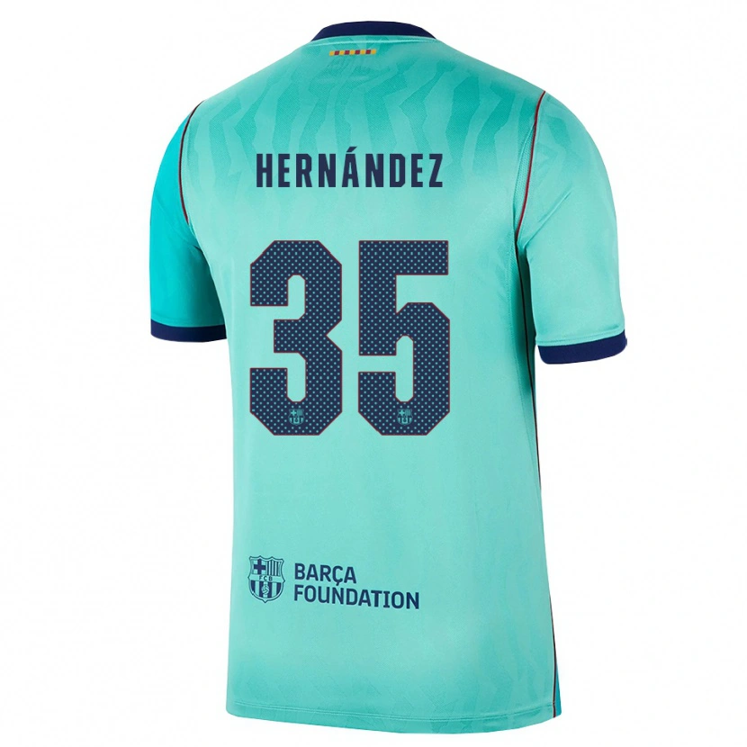 Danxen Criança Camisola Joni Hernández #35 Água Turquesa Escura Azul Real Terceiro 2026/27 Camisa Brasil
