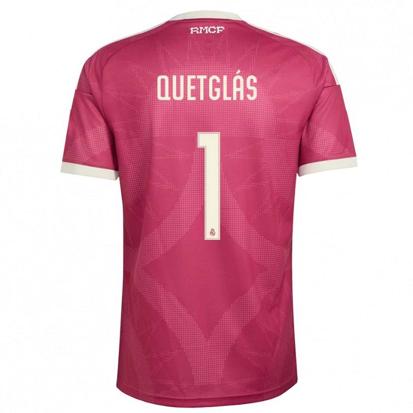 Danxen Criança Camisola Ferran Quetglás #1 Vermelho Pálido Violeta Branco Terceiro 2026/27 Camisa Brasil