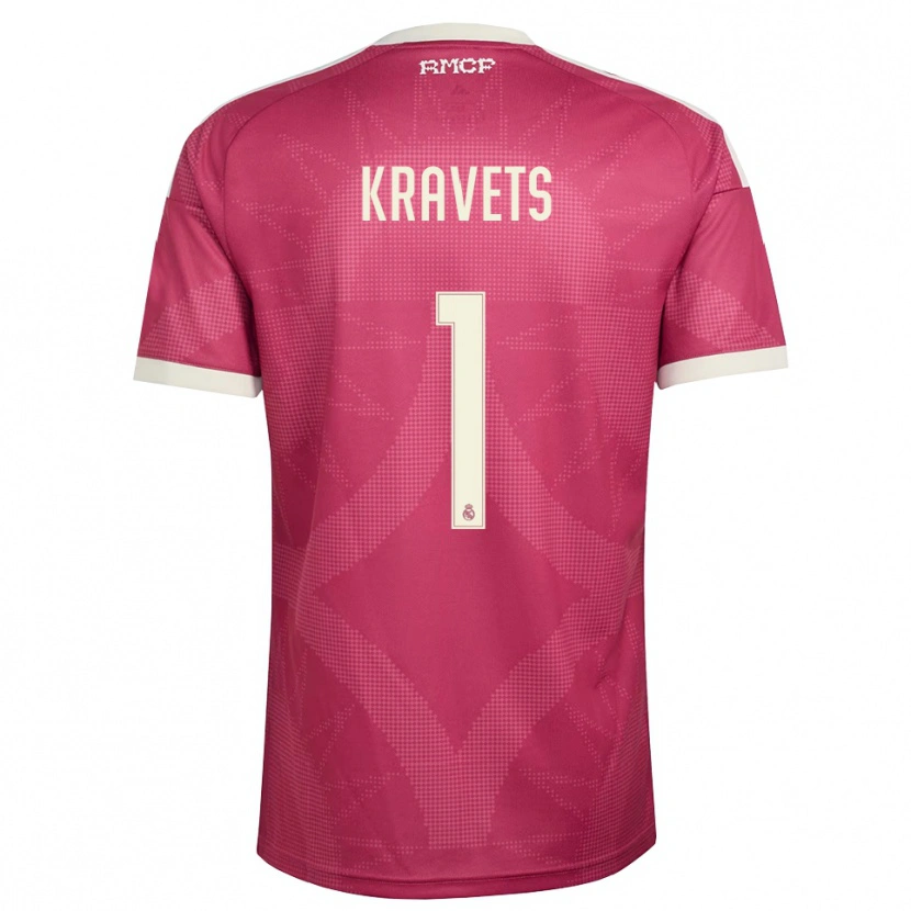 Danxen Criança Camisola David Kravets #1 Vermelho Pálido Violeta Branco Terceiro 2026/27 Camisa Brasil