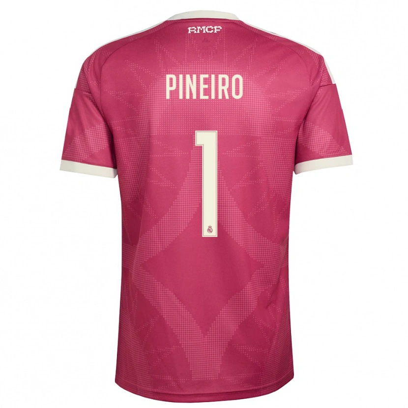 Danxen Criança Camisola Diego Pineiro #1 Vermelho Pálido Violeta Branco Terceiro 2026/27 Camisa Brasil