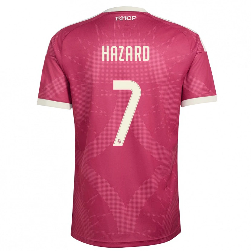Danxen Criança Camisola Eden Hazard #7 Vermelho Pálido Violeta Branco Terceiro 2026/27 Camisa Brasil