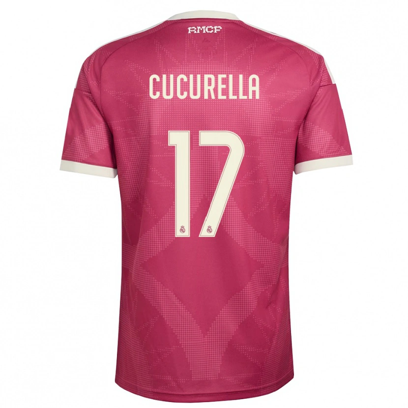 Danxen Criança Camisola Marc Cucurella #17 Vermelho Pálido Violeta Branco Terceiro 2026/27 Camisa Brasil