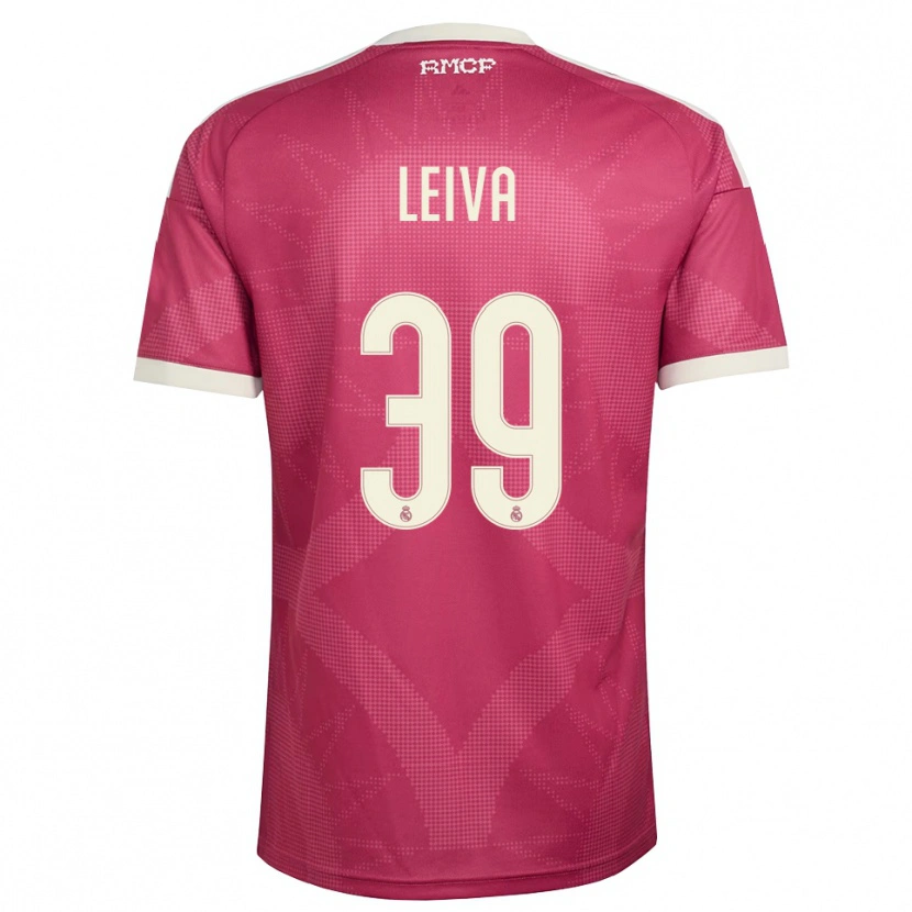 Danxen Criança Camisola Álvaro Leiva #39 Vermelho Pálido Violeta Branco Terceiro 2026/27 Camisa Brasil
