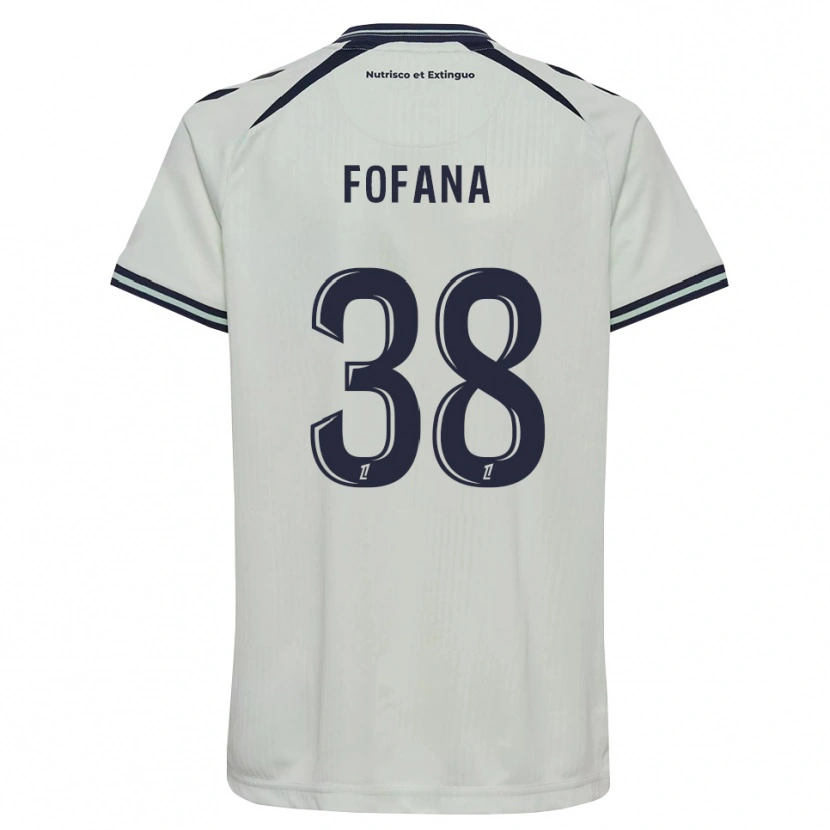 Danxen Criança Camisola Rayan Fofana #38 Azul Meia-Noite Branco Alternativa 2026/27 Camisa Brasil