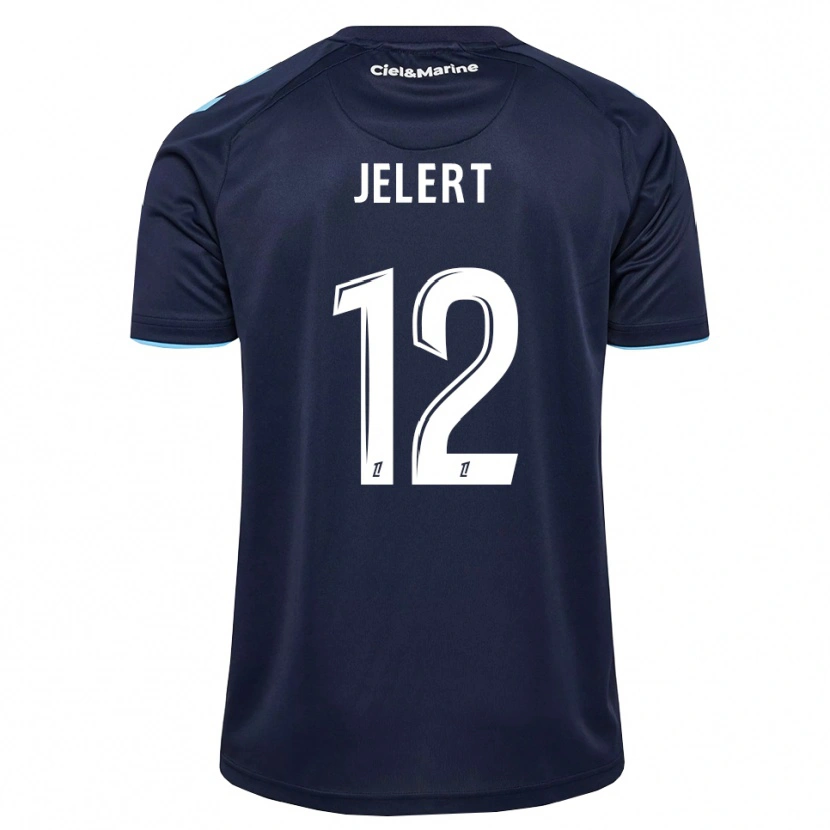 Danxen Criança Camisola Elias Jelert #12 Azul Centáurea Azul Meia-Noite Principal 2026/27 Camisa Brasil