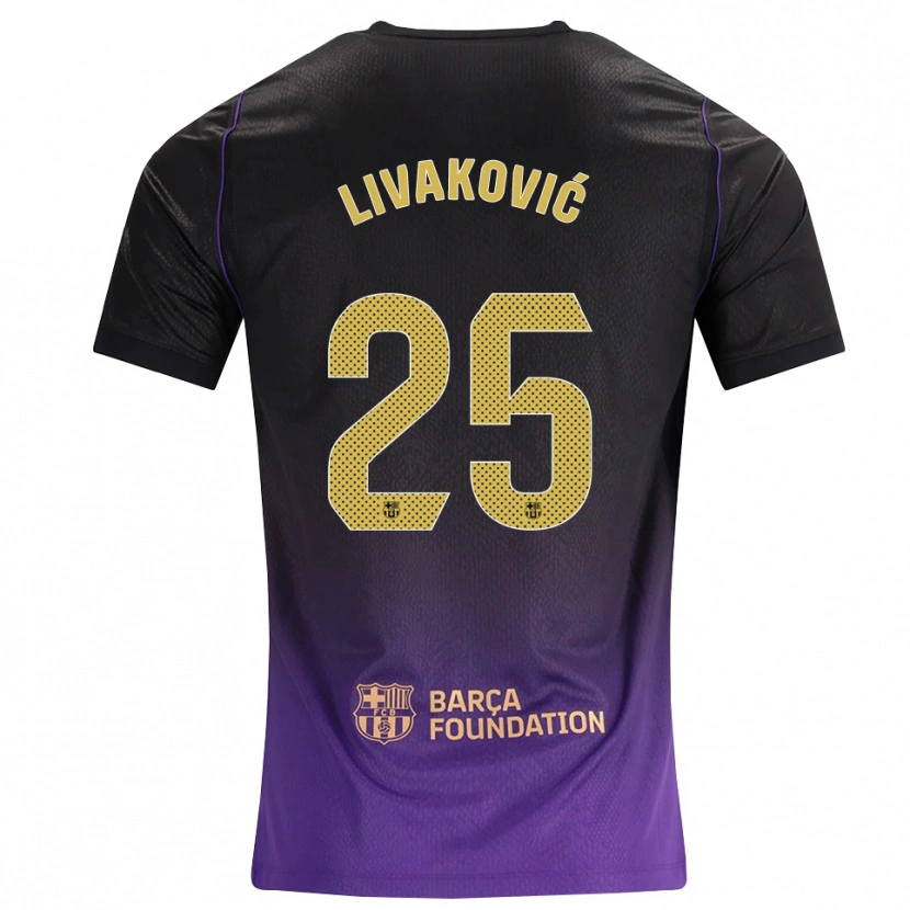 Danxen Criança Camisola Dominik Livakovic #25 Roxo Amarelo Preto Alternativa 2026/27 Camisa Brasil